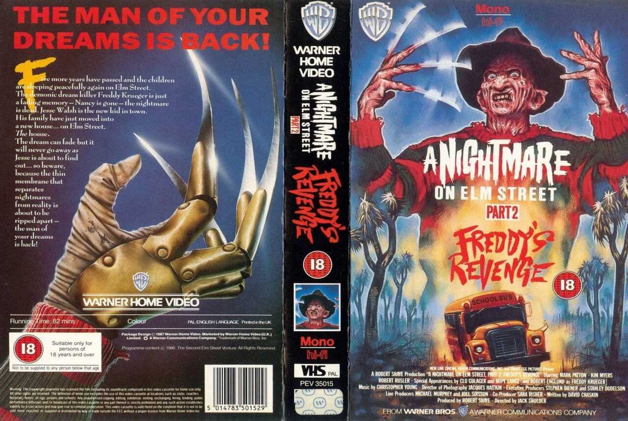 VHS horror nightmare on elm street part 2