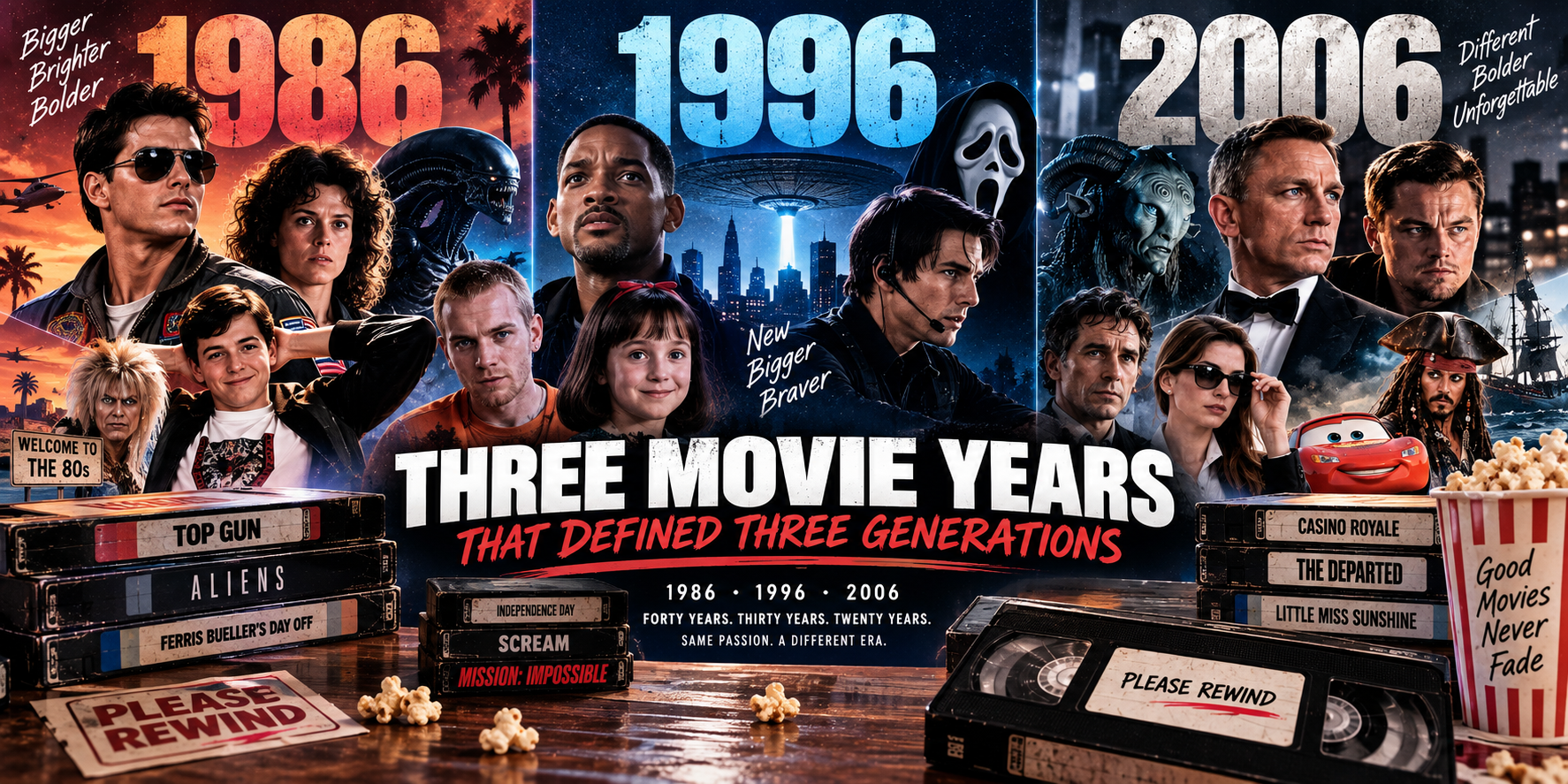 1986, 1996, 2006: Three Movie Years That Defined Three Generations